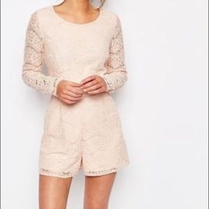 Pink Lace Romper